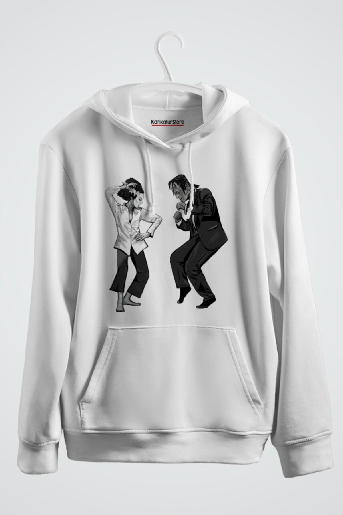 Pulp Frankenstein Baskılı Kapşonlu Sweat