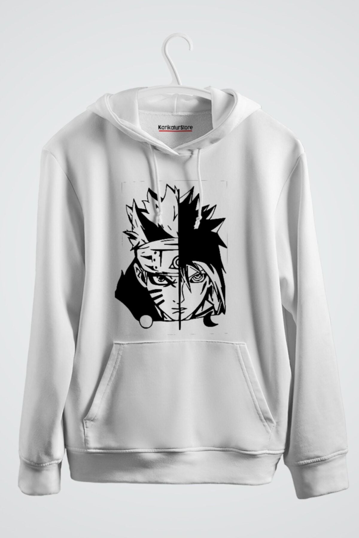 Uchiha Uzumaki Naruto Baskılı Anime Kapşonlu Sweat