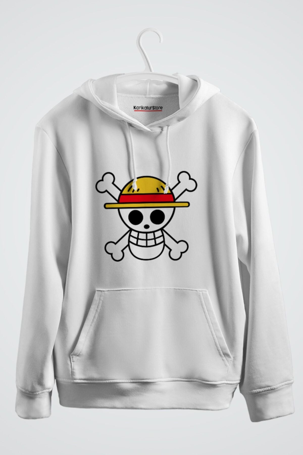One Piece Straw Hats Logo Anime Baskılı Kapşonlu Sweat