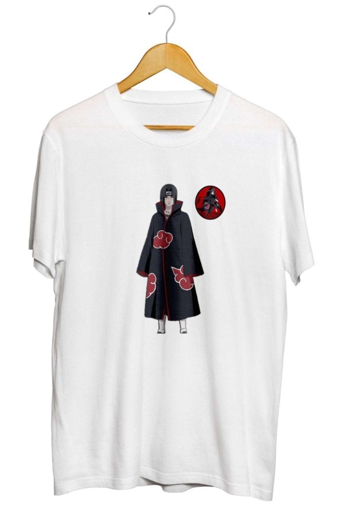 Itachi Uchiha Akatsuki Manga Anime Naruto Baskılı Unisex Tişört