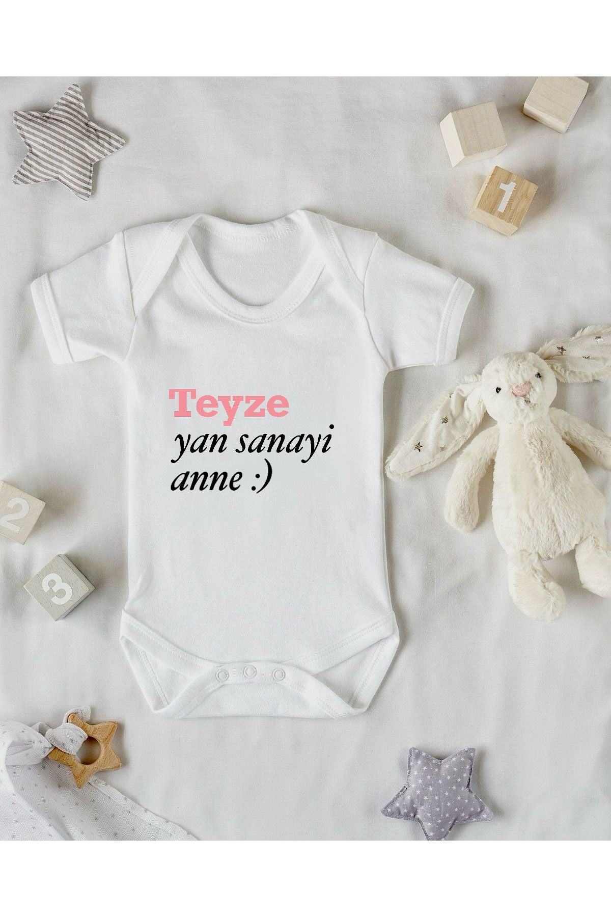 Teyze Anne Baskılı Bebek Zıbını