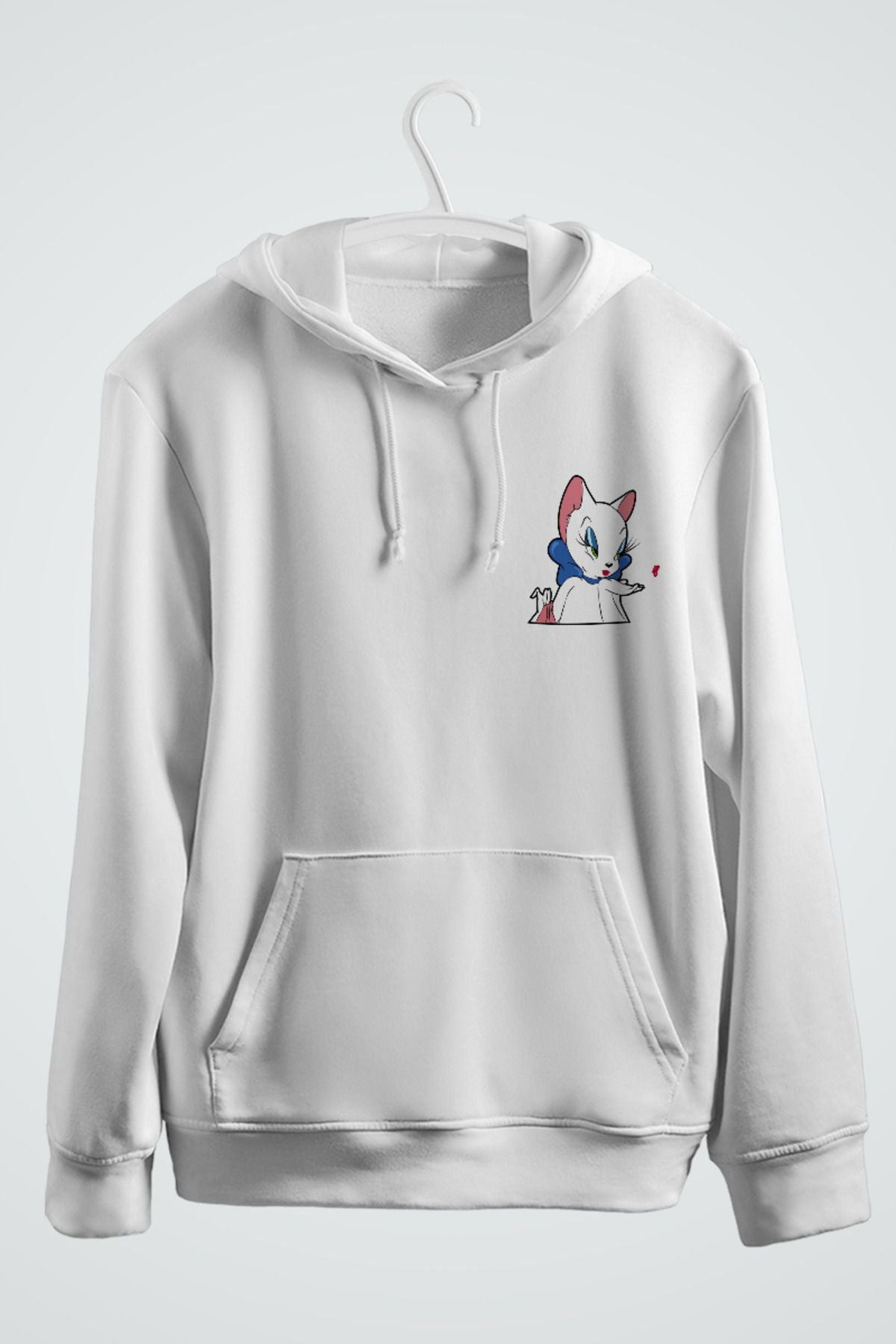 Aşık Tom ve Sevgilisi İkili Çift Baskılı Kapşonlu Sweatshirt