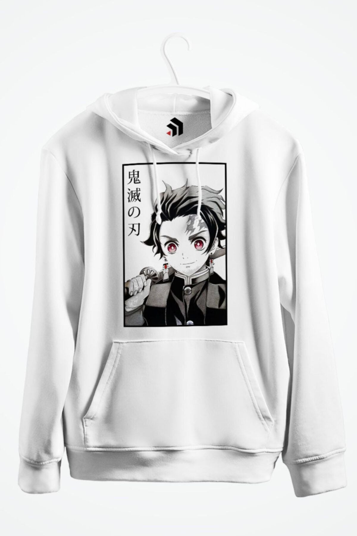 Tanjiro Demon Slayer Kimetsu No Yaiba Anime Baskılı Kapşonlu Sweatshirt