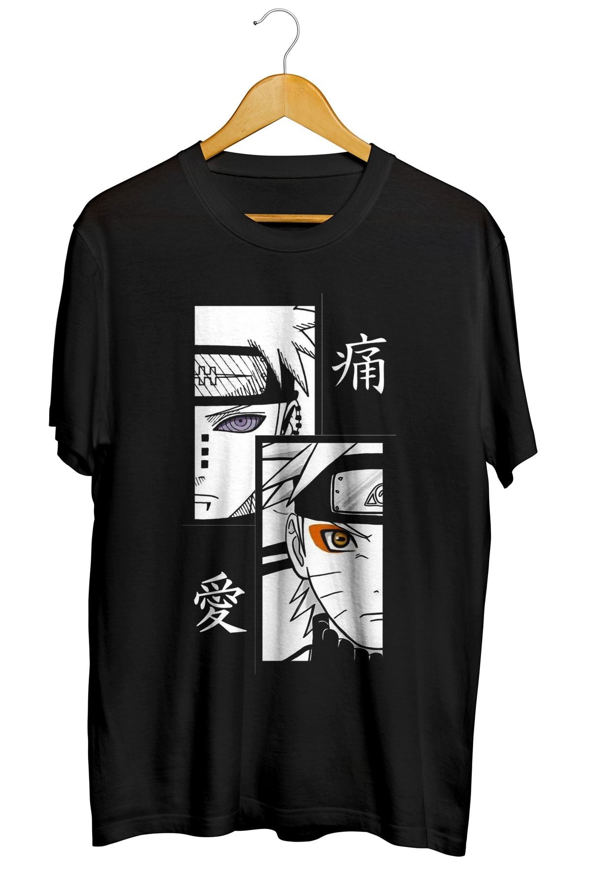 Gaara And Naruto Anime Baskılı Unisex Tişört