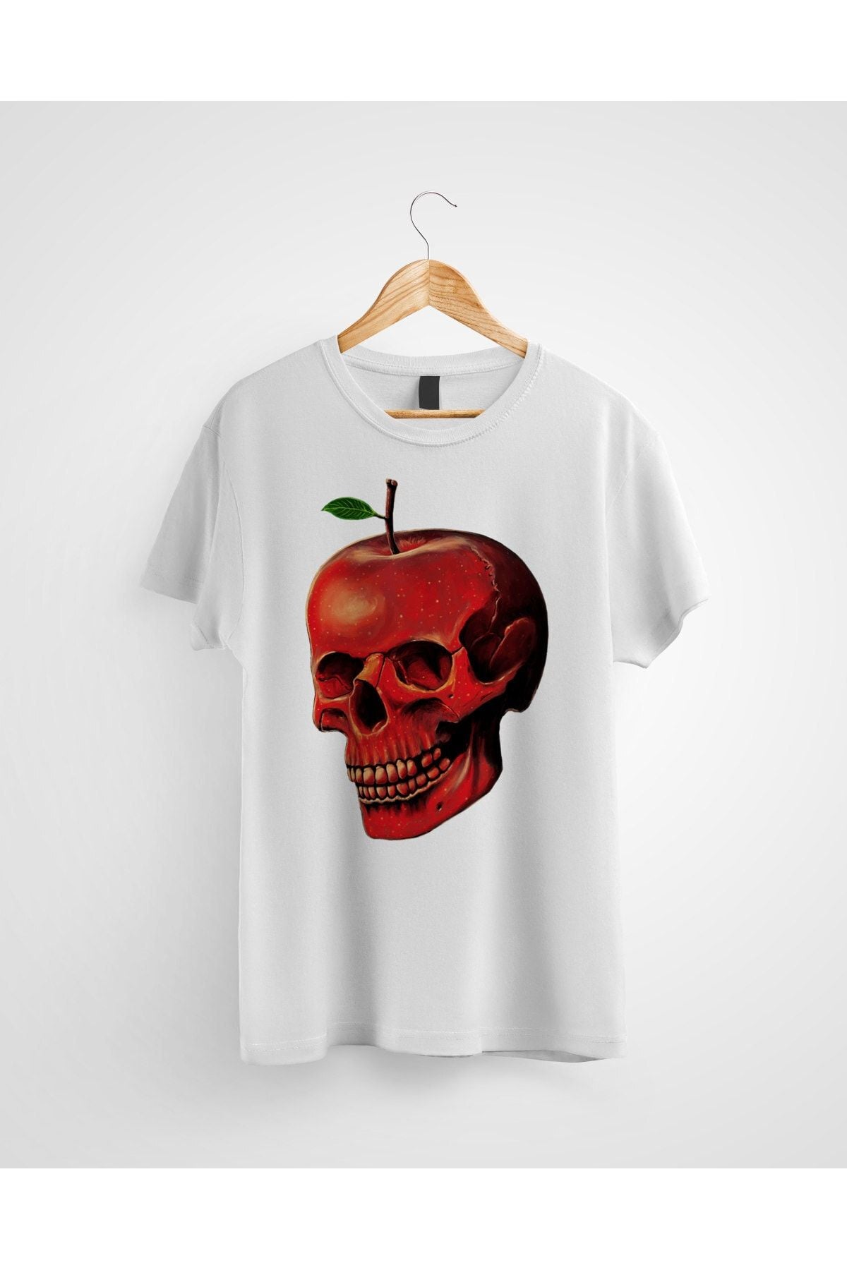 Elmalı Kuru Kafa Baskılı Tshirt