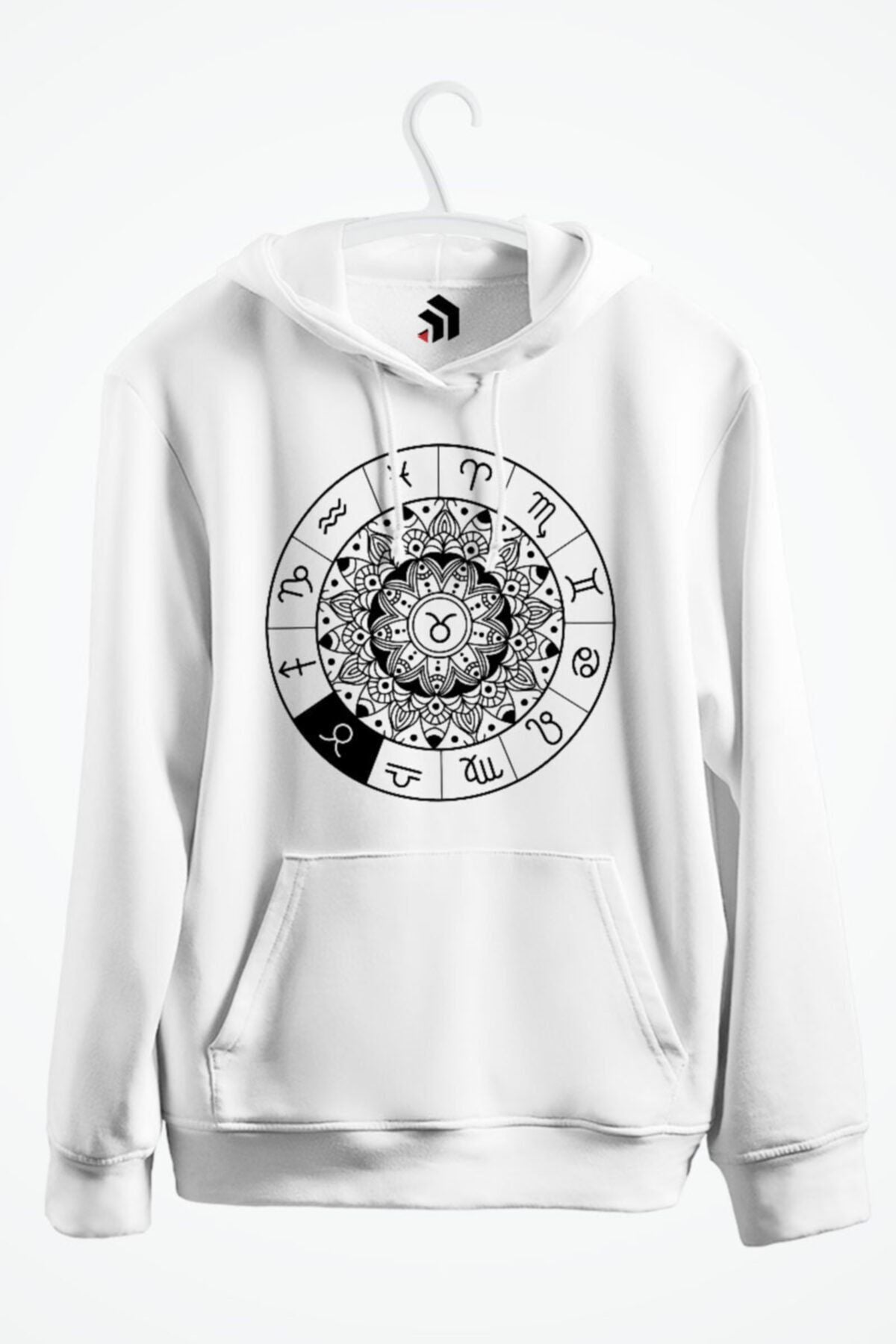 Taurus - Boğa Burcu Baskılı Kapşonlu Sweatshirt