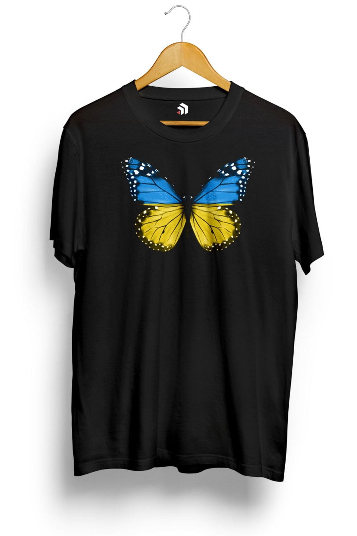Ukrainian Flag Butterfly Baskılı Tişört