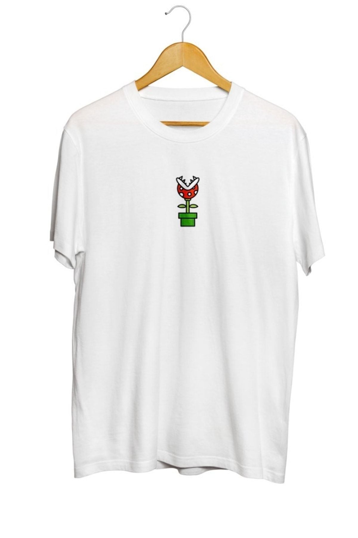 Mario Piranha Plant Baskılı Unisex Tişört