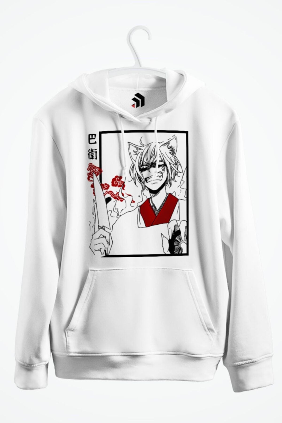Tomoe Anime Baskılı Kapşonlu Sweatshirt