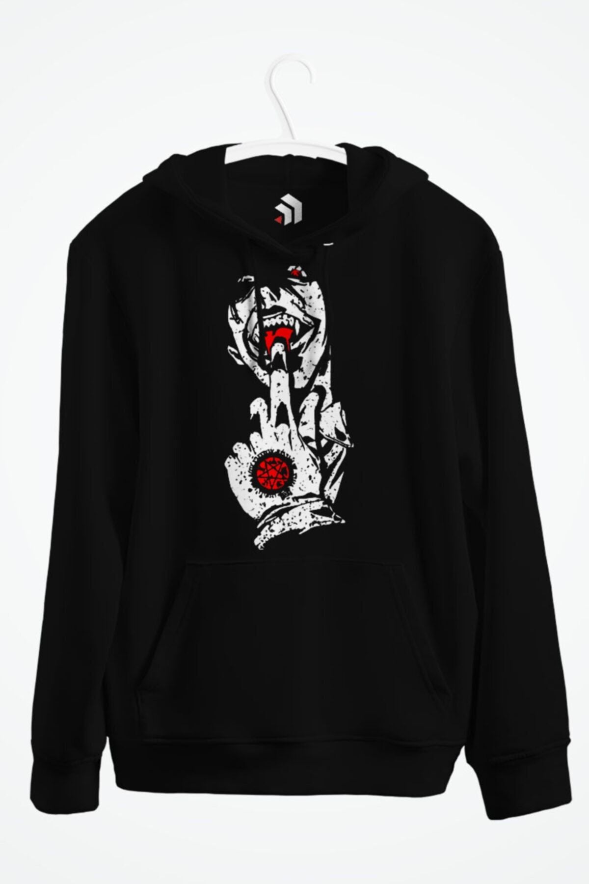 Alucard Hellsing Tasted Anime Baskılı Kapşonlu Sweatshirt