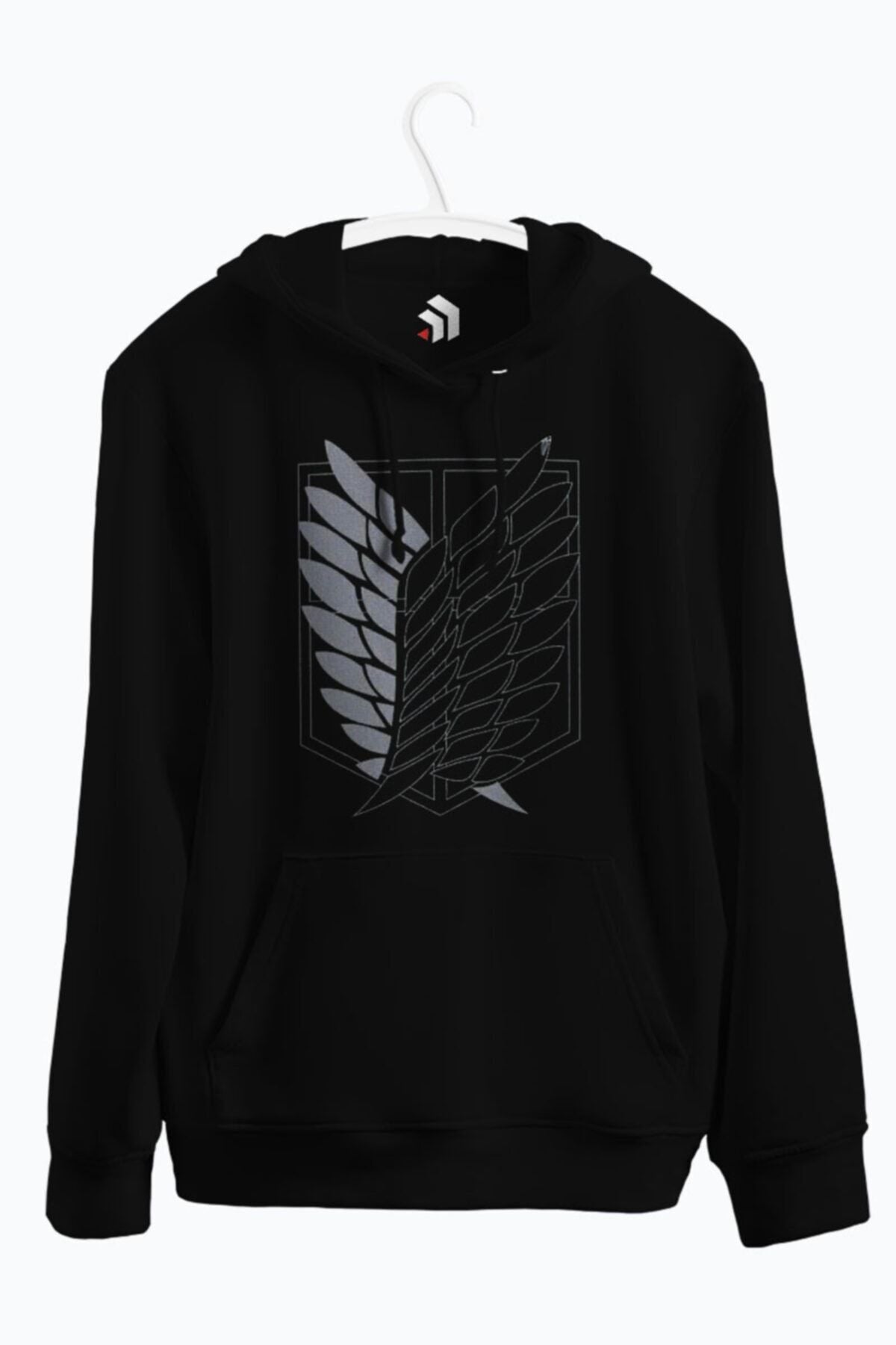 Survey Anime Attack On Titan Baskılı Kapşonlu Sweatshirt