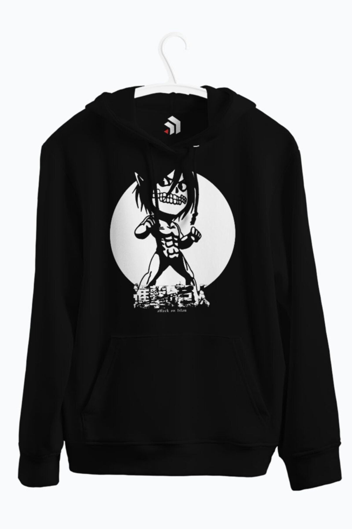 Attack On Titan Anime Baskılı Kapşonlu Sweatshirt