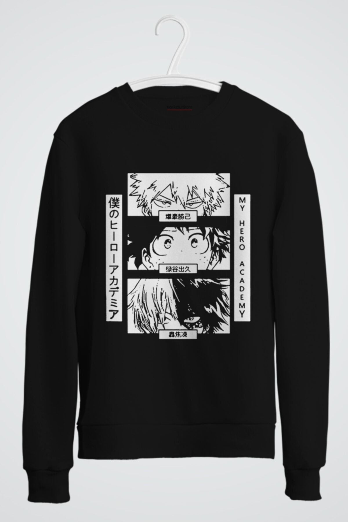 My Hero Academia Bakugo Izuku Todoroki Anime Baskılı Sweatshirt