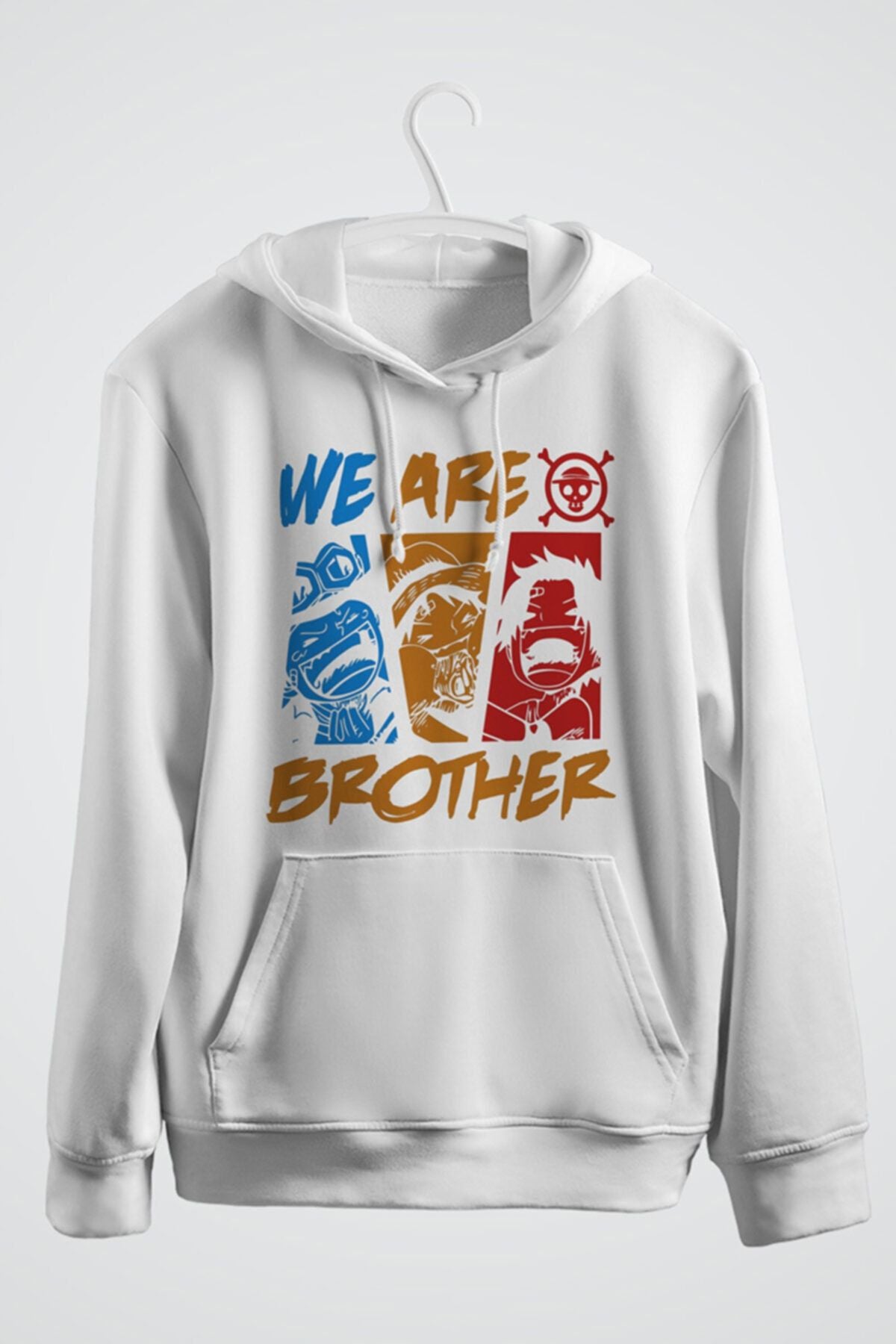 One Piece We Are Brother Baskılı Anime Kapşonlu Sweat