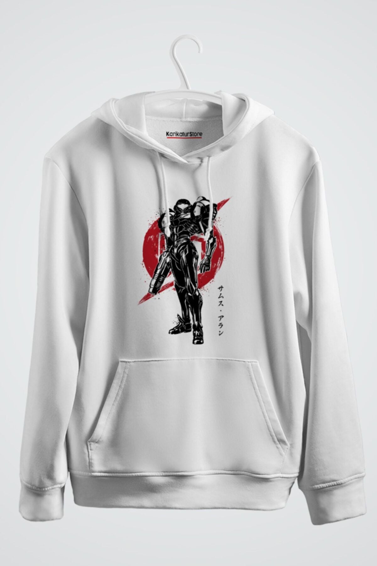 Galactic Bounty Hunter Sumi-e Baskılı Kapşonlu Sweat