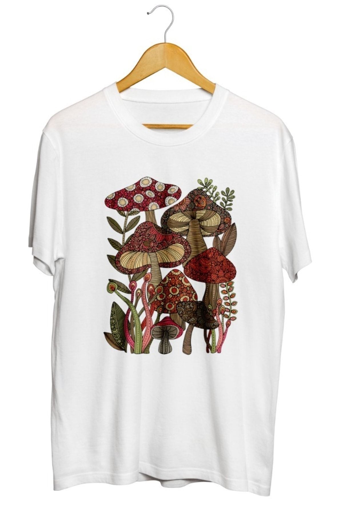 Mantar Familyası Baskılı Unisex Tişört