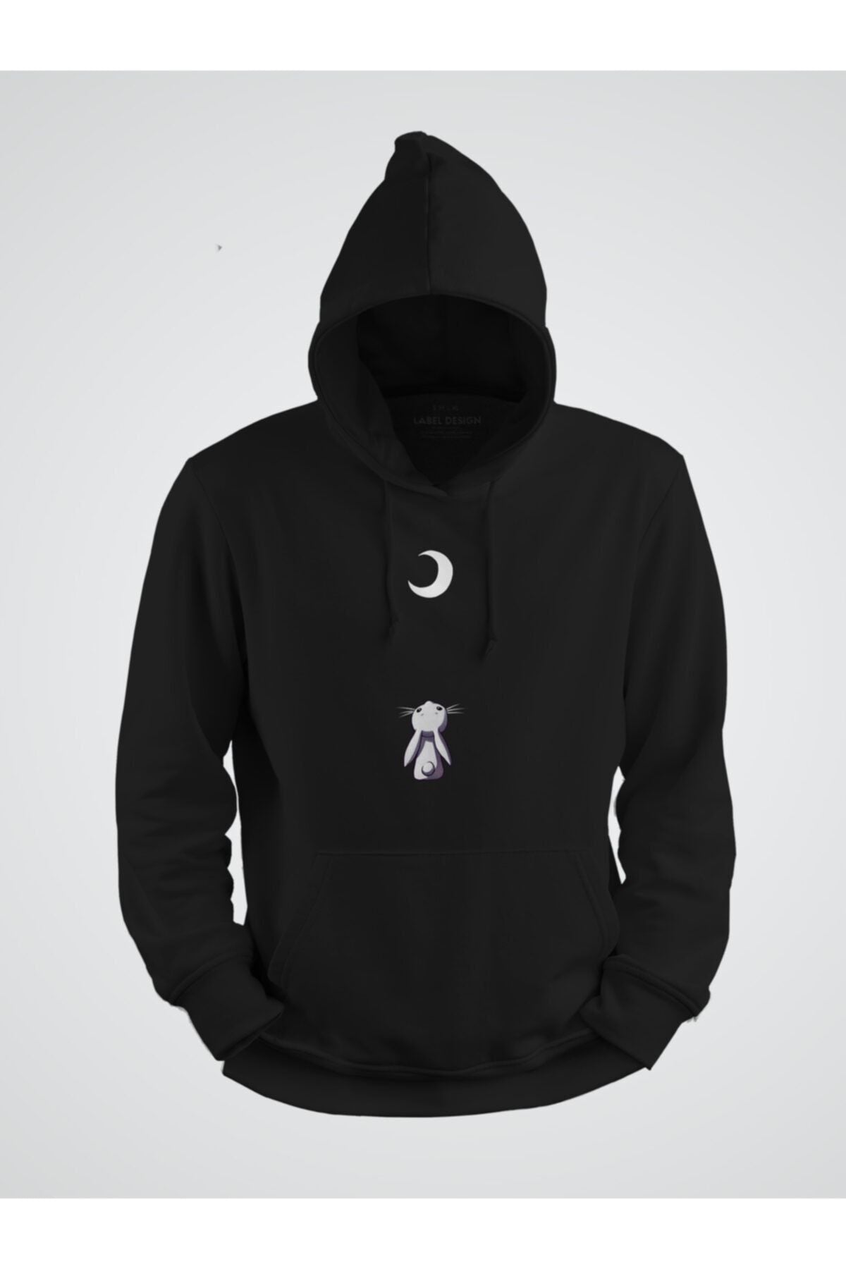 Ay'ın Tavşanı Aydınlatmalı Baskılı Kapşonlu Sweat