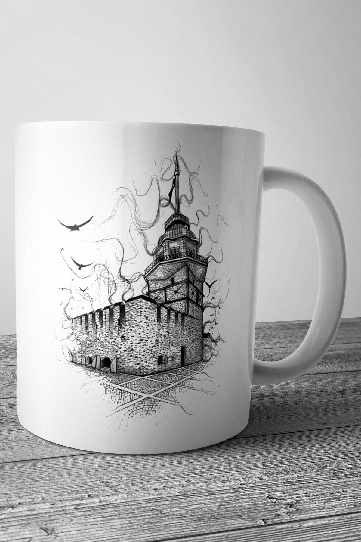 Istanbul Maiden Tower Kız Kulesi Baskılı Kupa Bardak