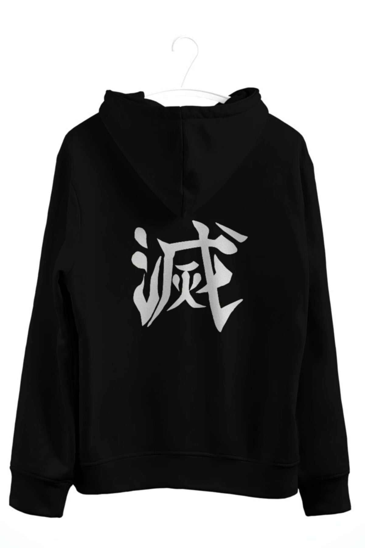 Tanjiro Demon Slayer Kimetsu No Yaiba - Arka Baskılı Kapşonlu Sweatshirt