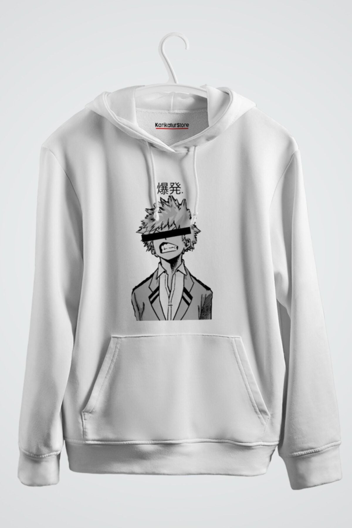 Bakugou Katsuki Anime Baskılı Kapşonlu Sweat
