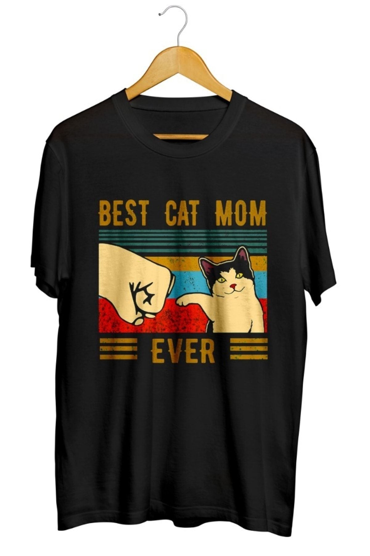 Best Cat Mom Ever Baskılı Unisex Tişört
