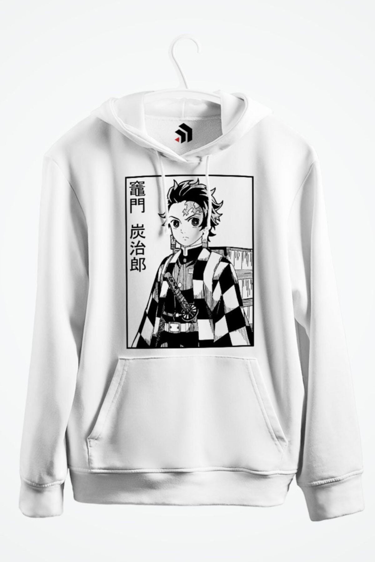 Tanjiro Demon Slayer Kimetsu No Yaiba Anime Baskılı Kapşonlu Sweatshirt