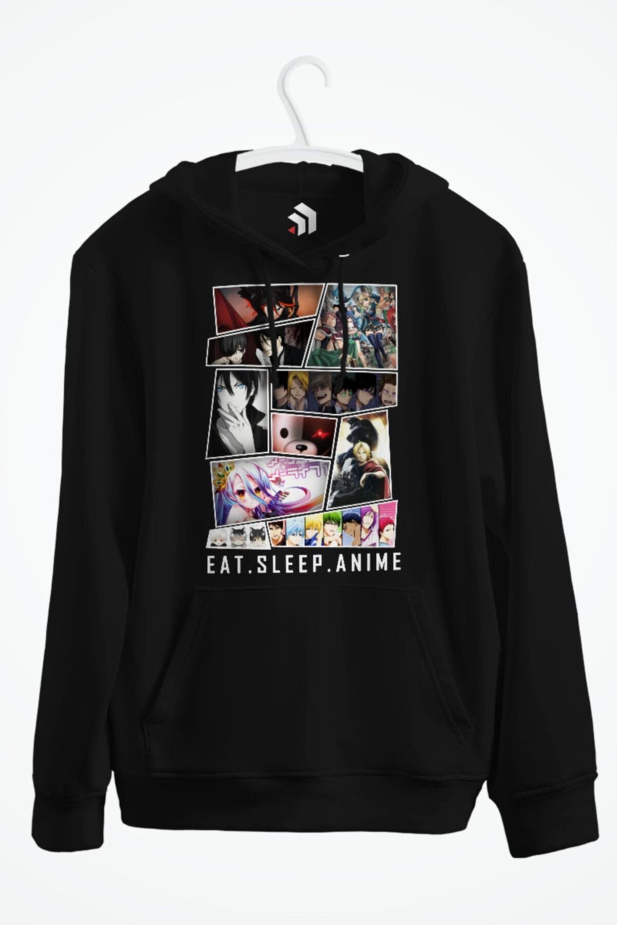 Anime Baskılı Kapşonlu Sweatshirt