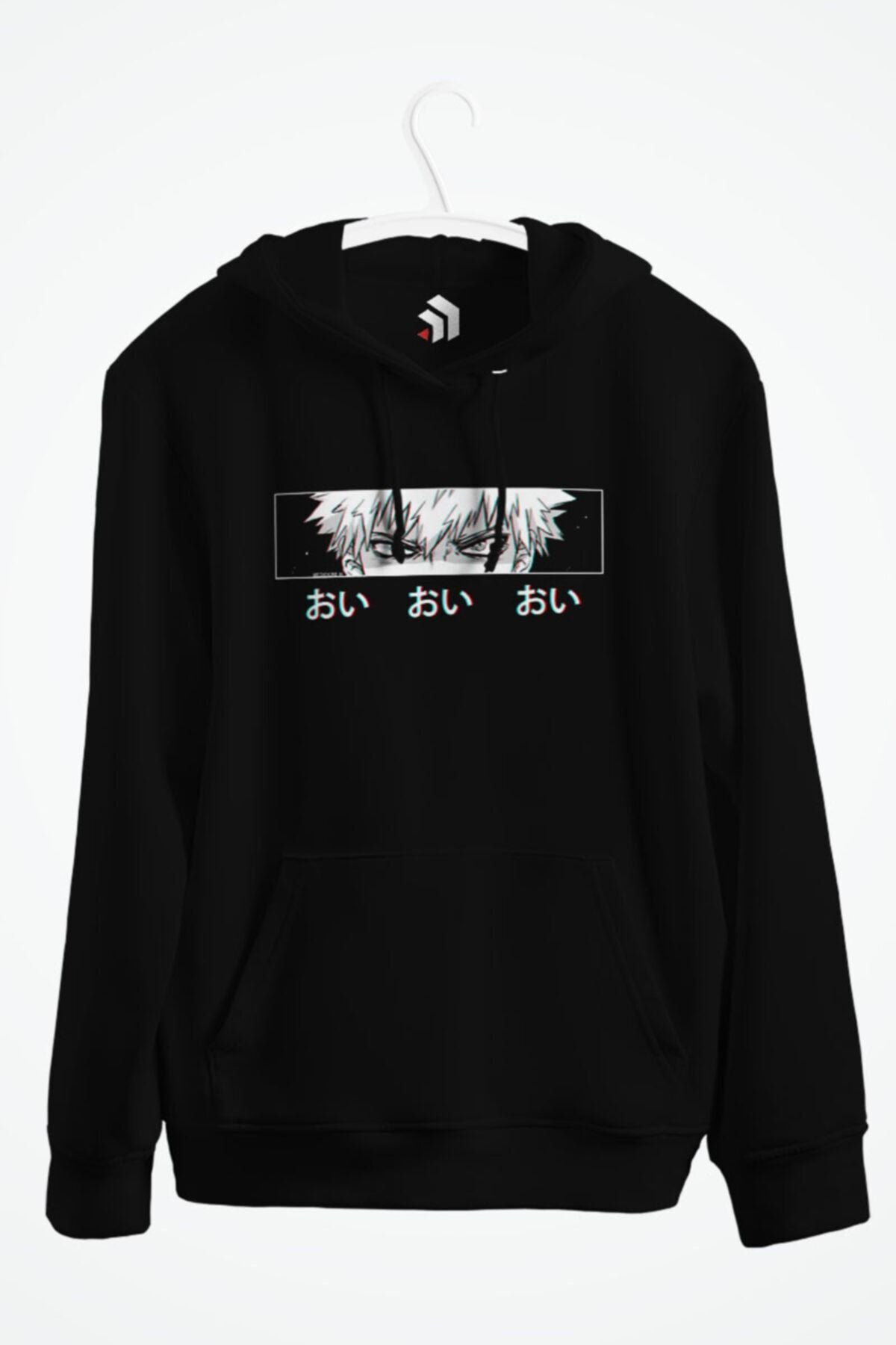 Bakugo 'oi Oi Oi' Anime Baskılı Kapşonlu Sweatshirt