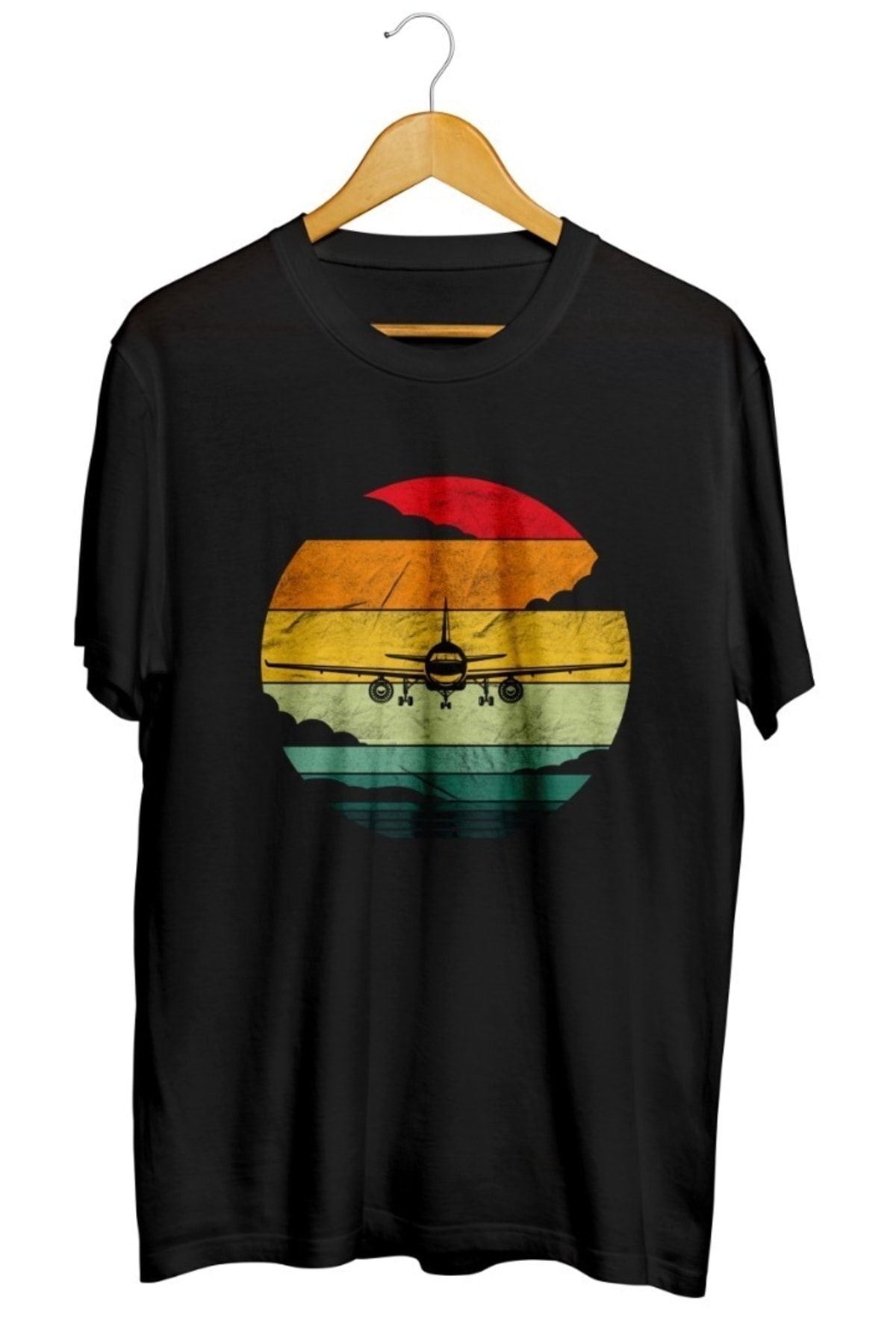 Pilot Baskılı Unisex Tişört