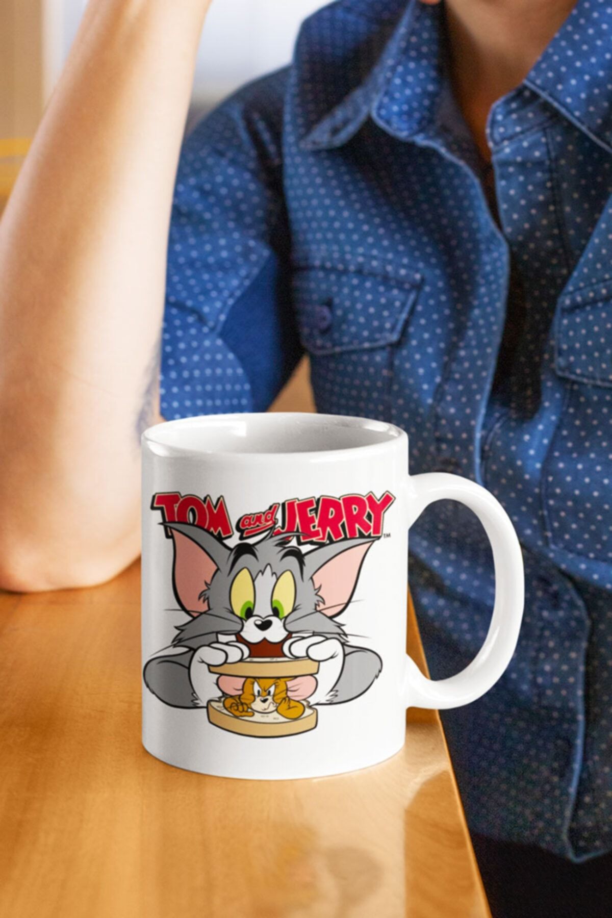 Tom And Jerry Sandwich Baskılı Kupa Bardak