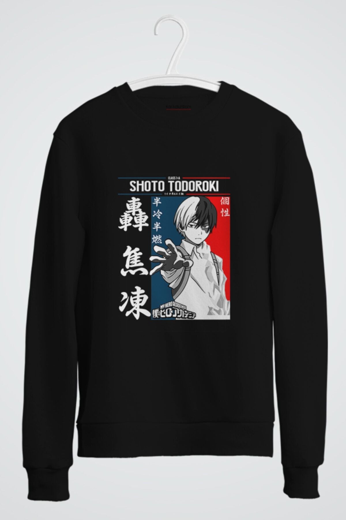 Shoto Todoroki Öy Hero Academia Baskılı Anime Sweatshirt