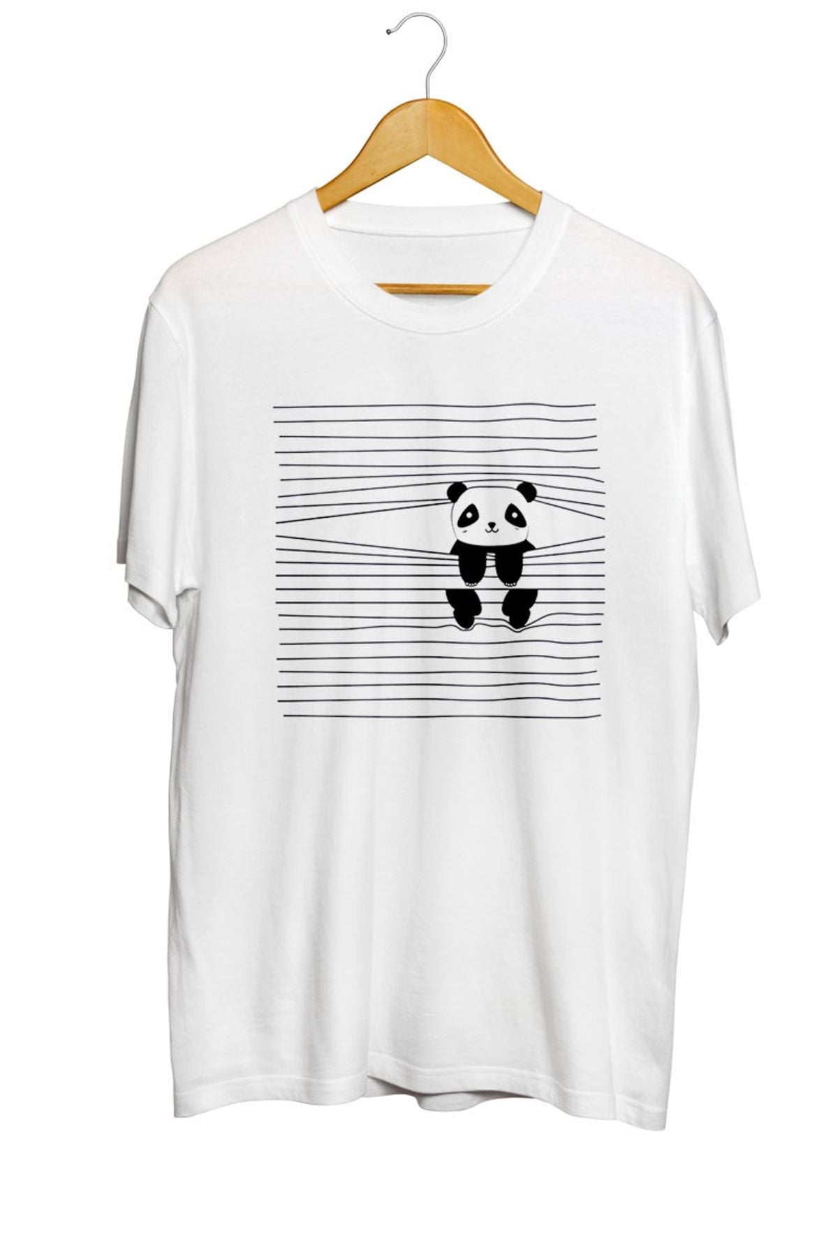 Peeping Panda Baskılı Tişört