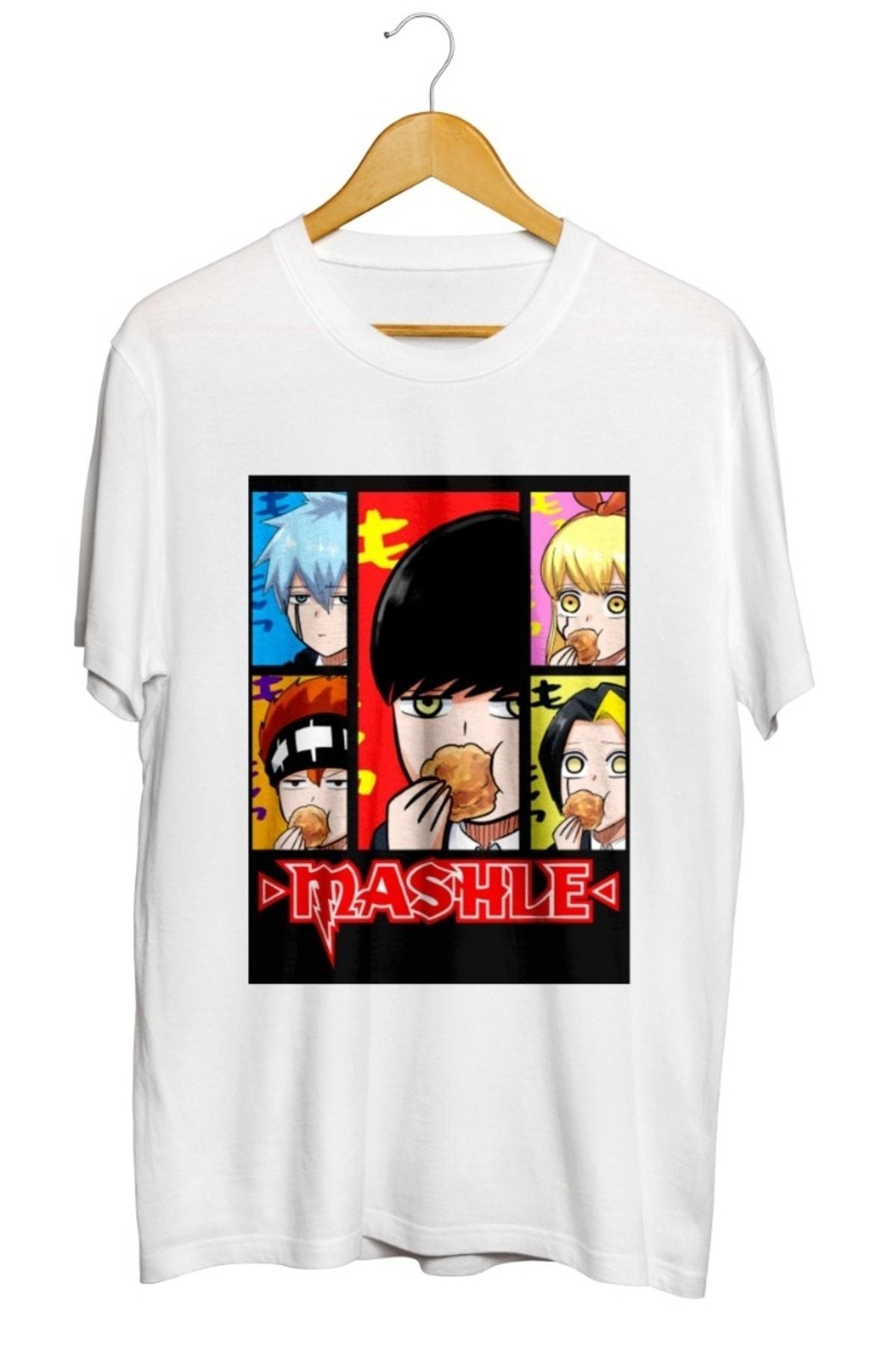 MASHLE Magic and Muscles Baskılı Unisex Tişört