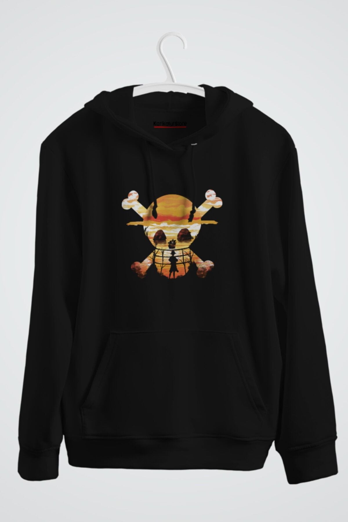 Straw Hat Crew Baskılı Kapşonlu Sweat