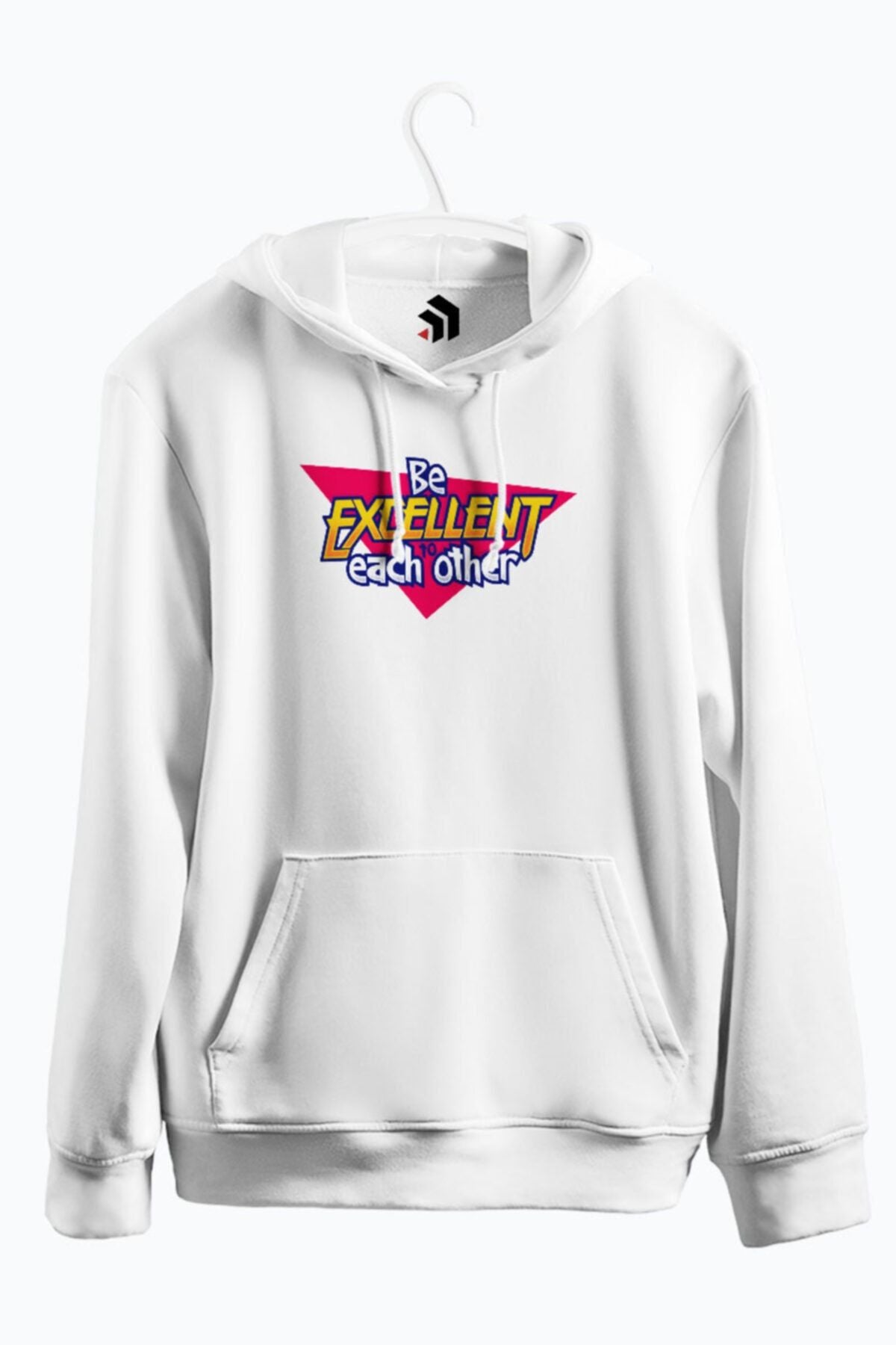 Be Excellent To Each Other Baskılı Kapşonlu Sweatshirt