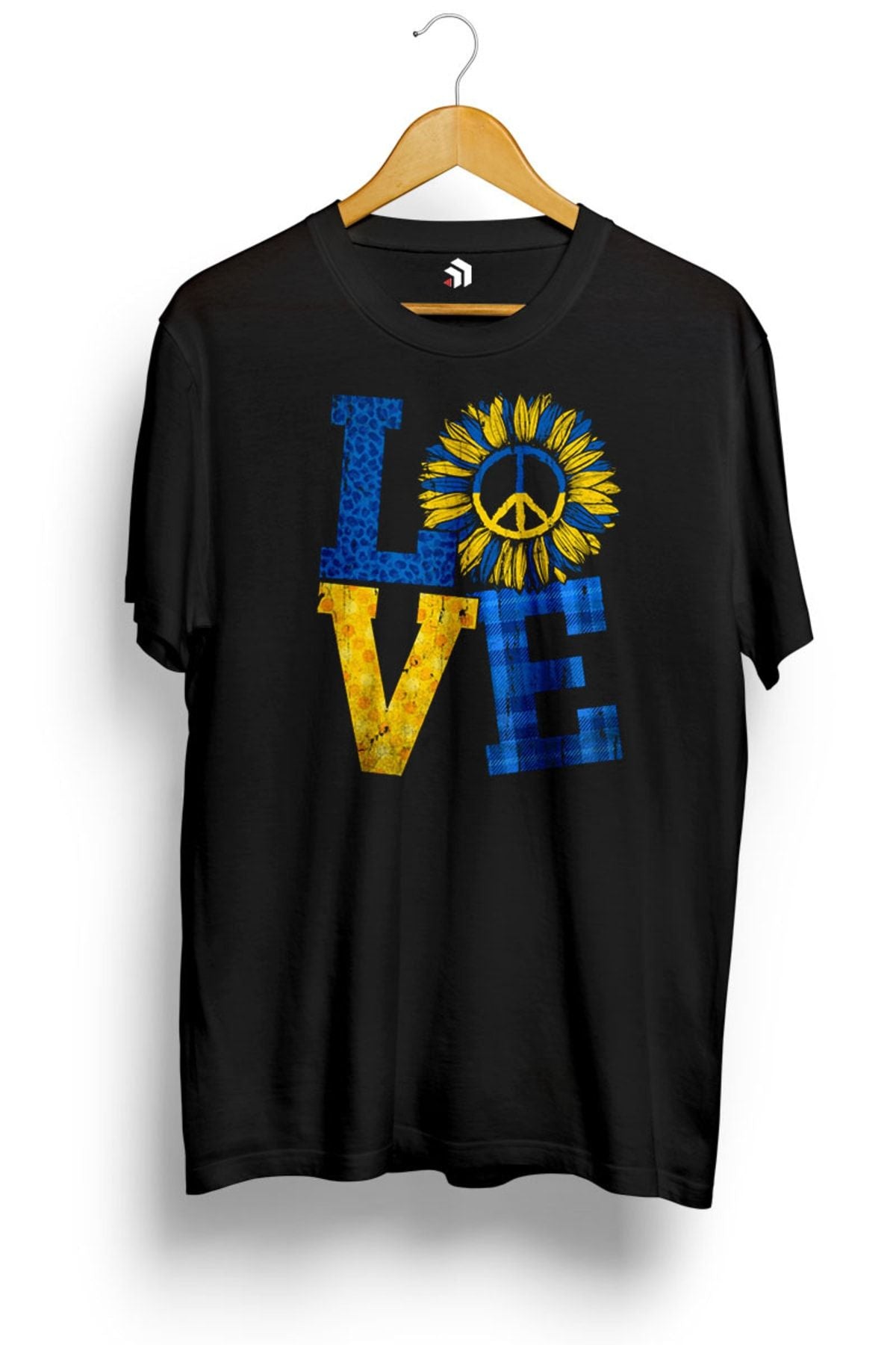 Sunflower Ukraine Love Peace - Ukrayna Bayrağı Baskılı Tişört