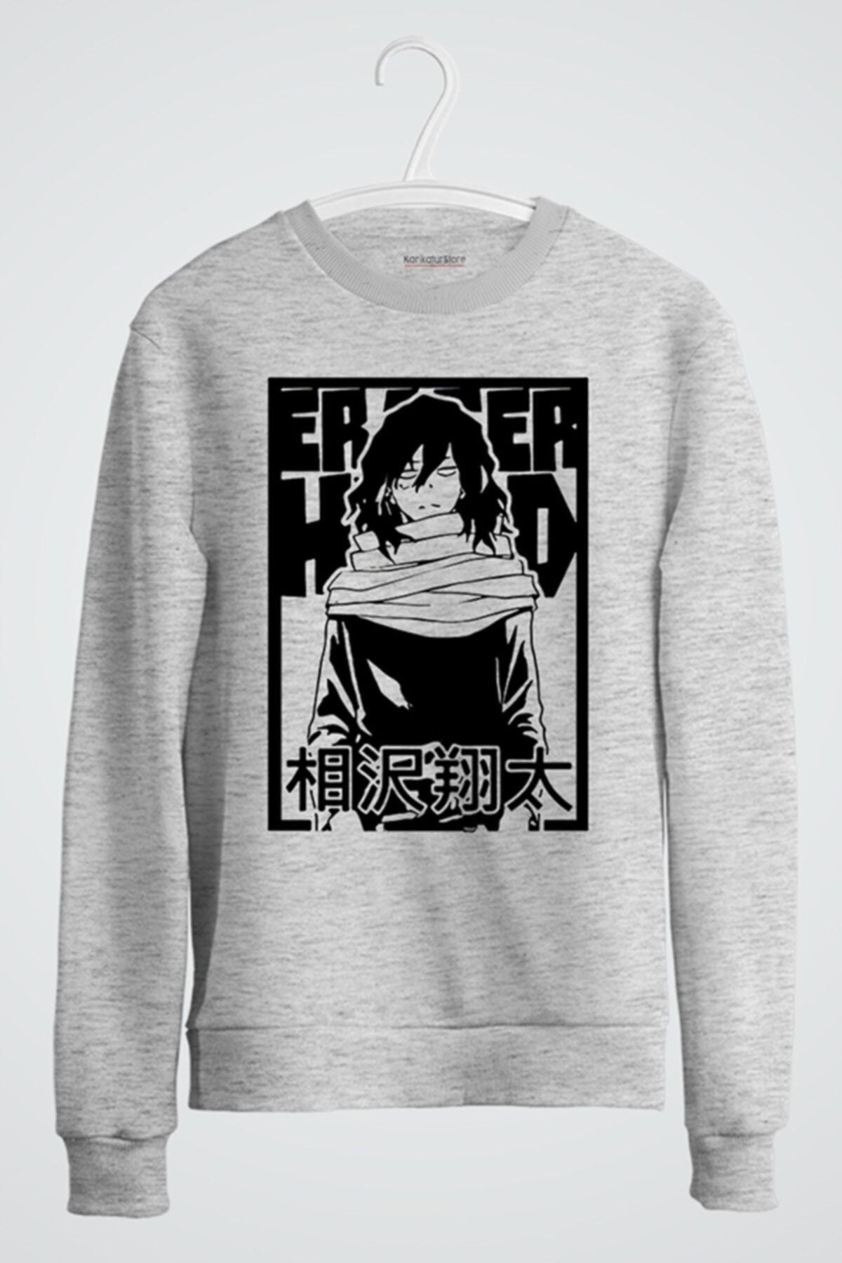 Boku No Hero Academia Aizawa Shota Anime Baskılı Sweatshirt