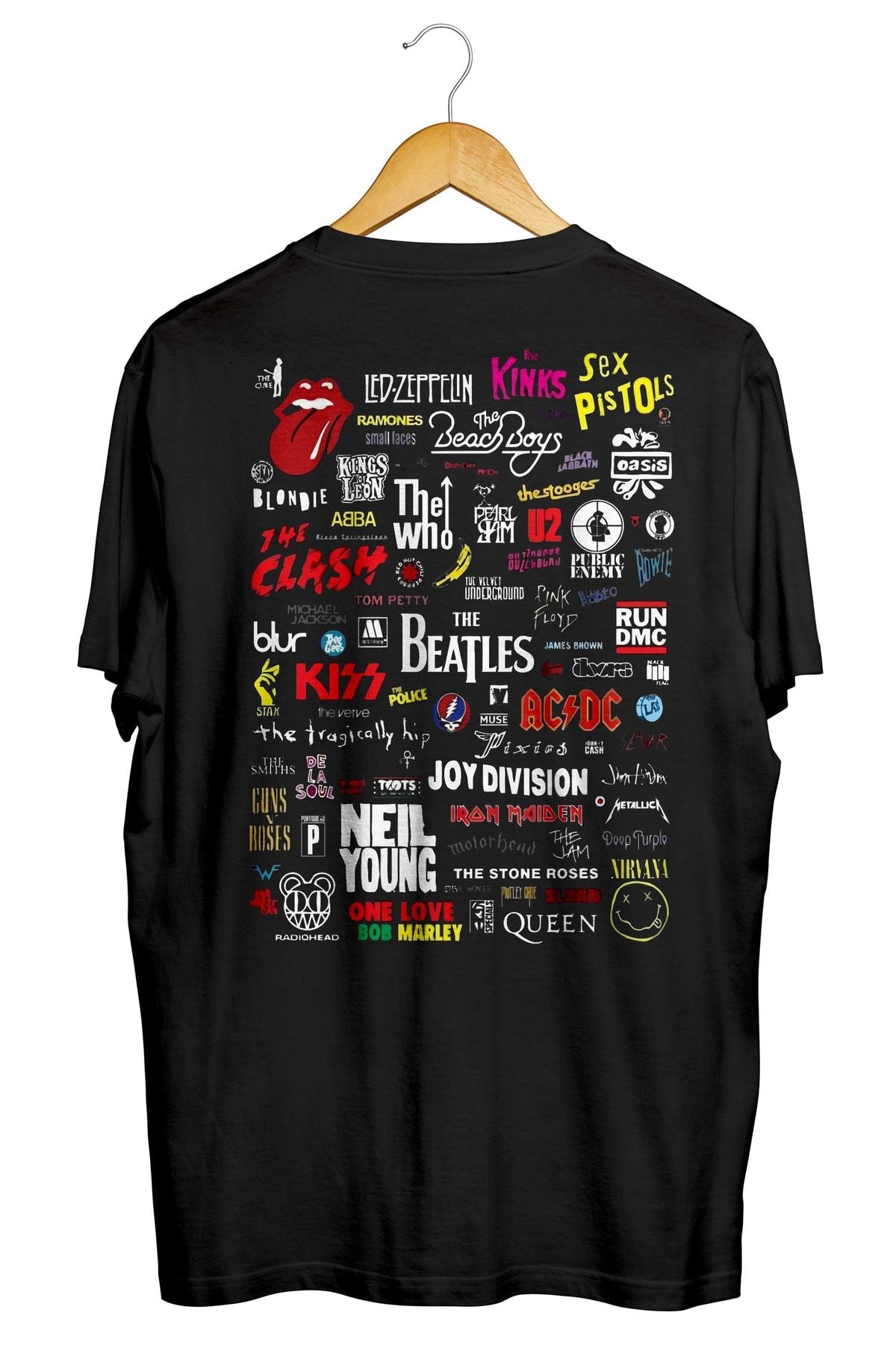 Heavy Metal Band Music - Sırt Baskılı Unisex Tişört