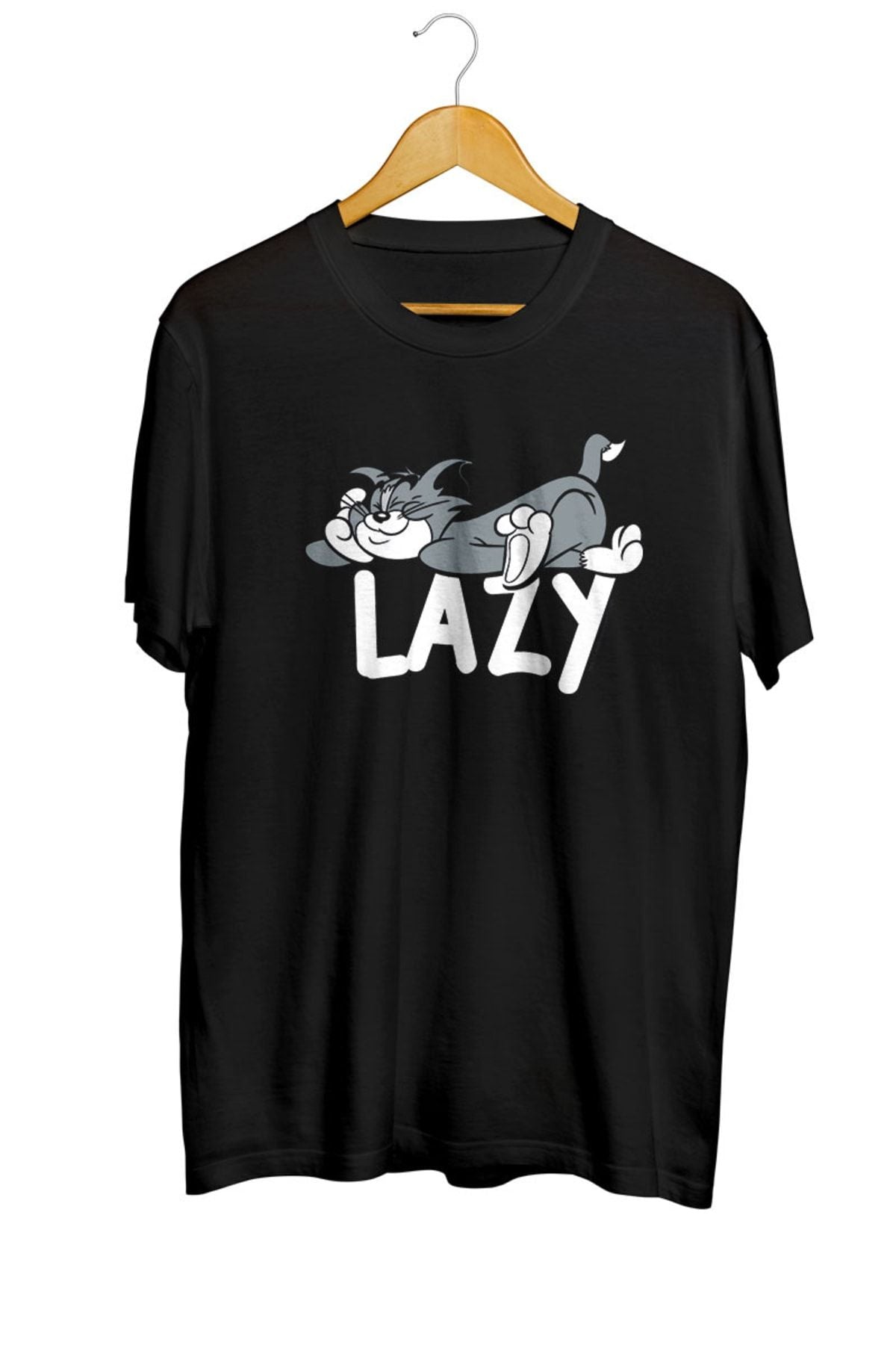 Lazy Tom Baskılı Tişört