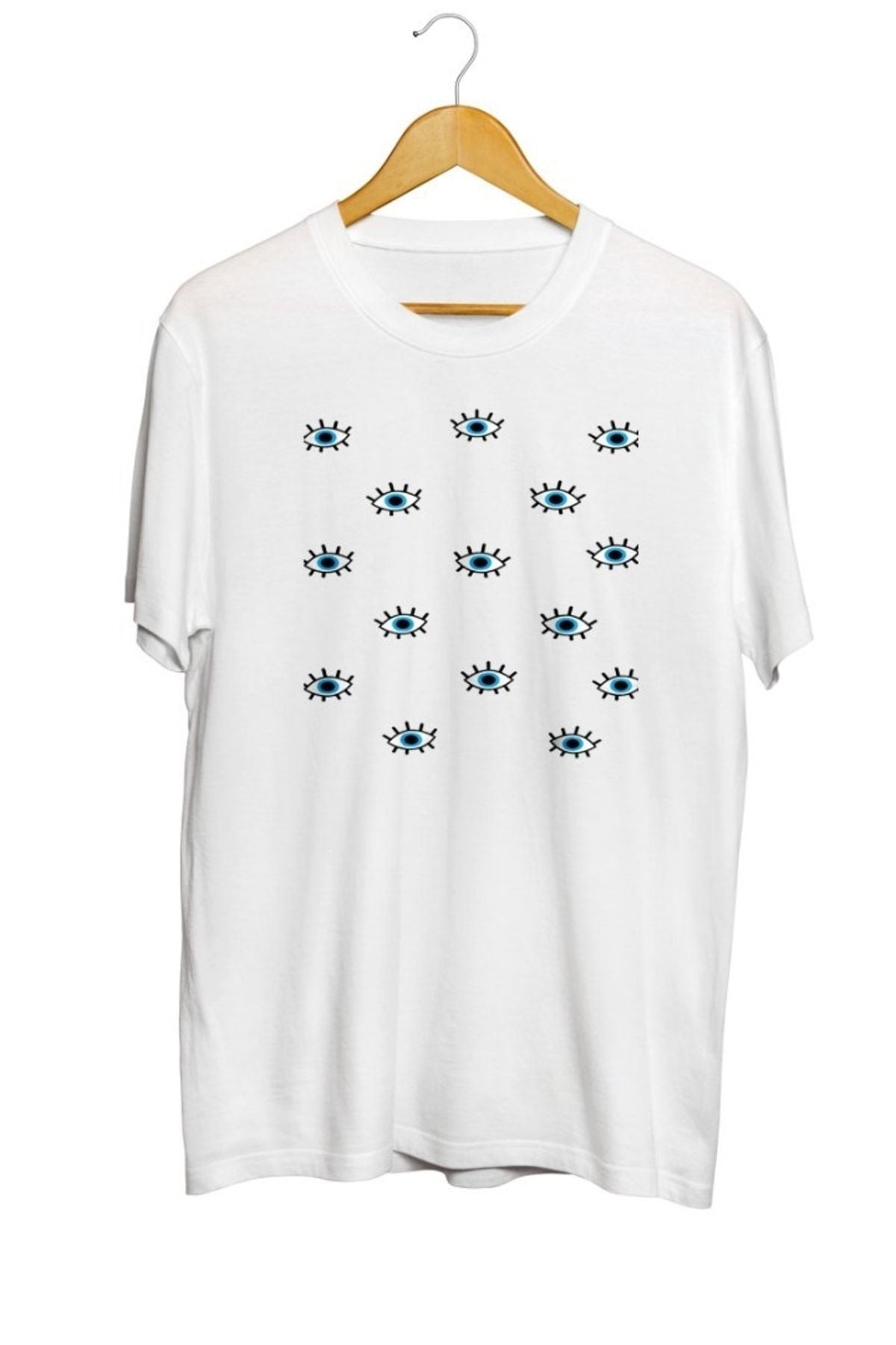 Mavi Göz Baskılı Unisex Tişört