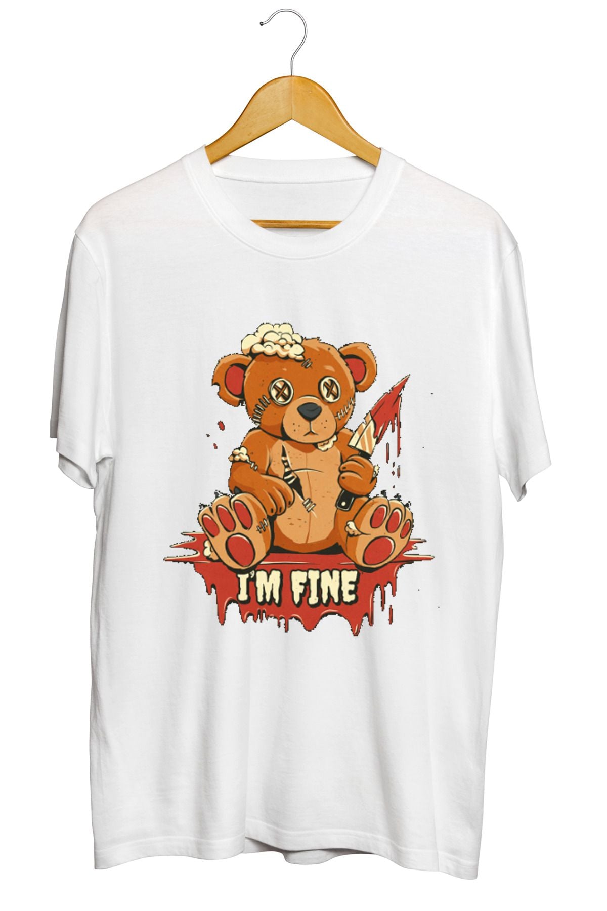 polo bear ayı retro baskılı unisex tişört