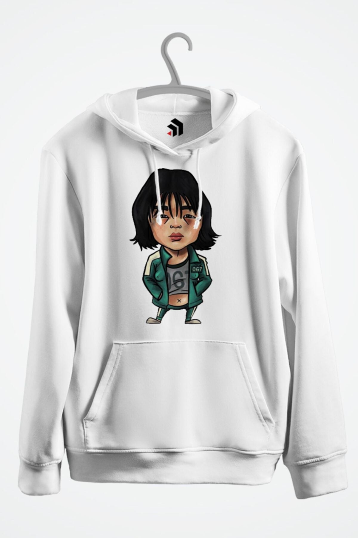 Squid Games 067 Gamer Baskılı Kapşonlu Sweatshirt