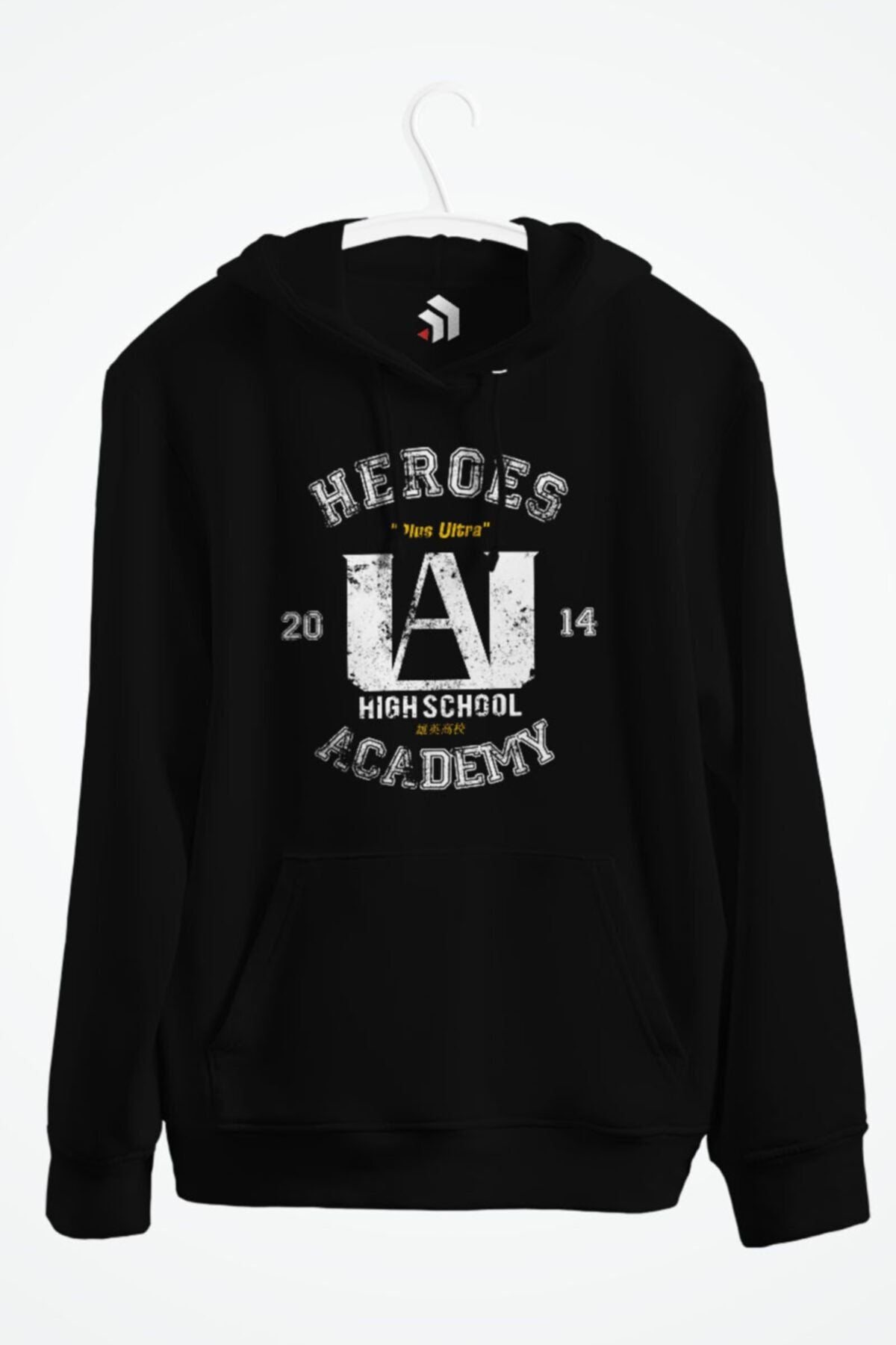 Ua - Hero Academy Anime Baskılı Kapşonlu Sweatshirt