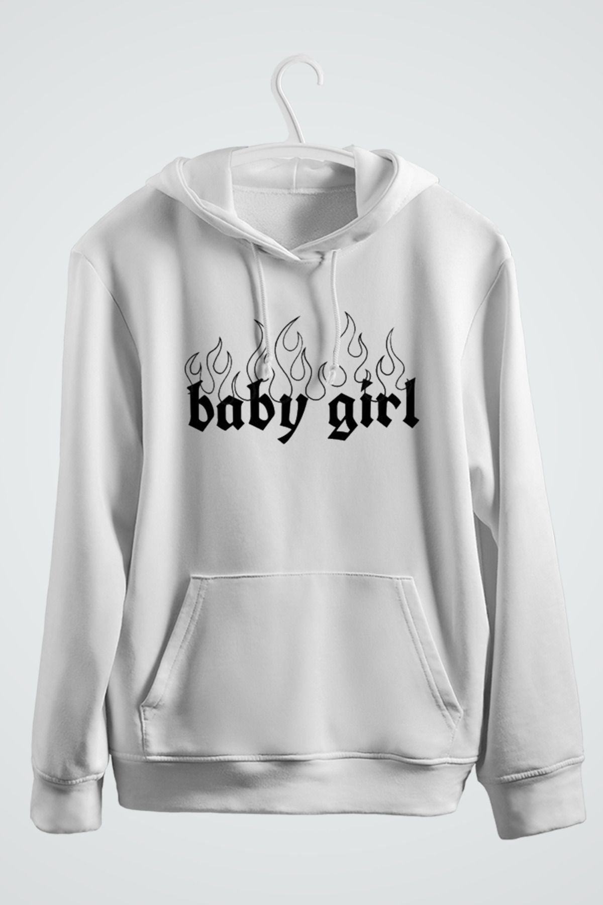 baby girl tasarımlı kapşonlu sweatshirt