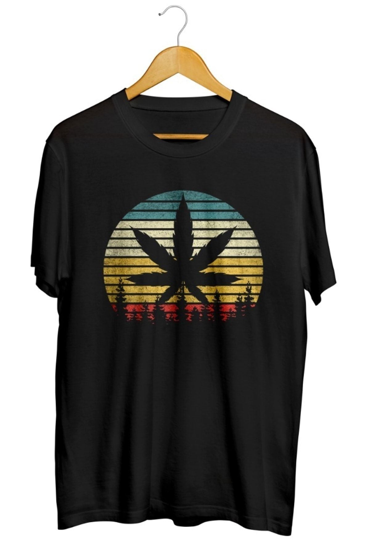 Vintage Marijuana Baskılı Unisex Tişört