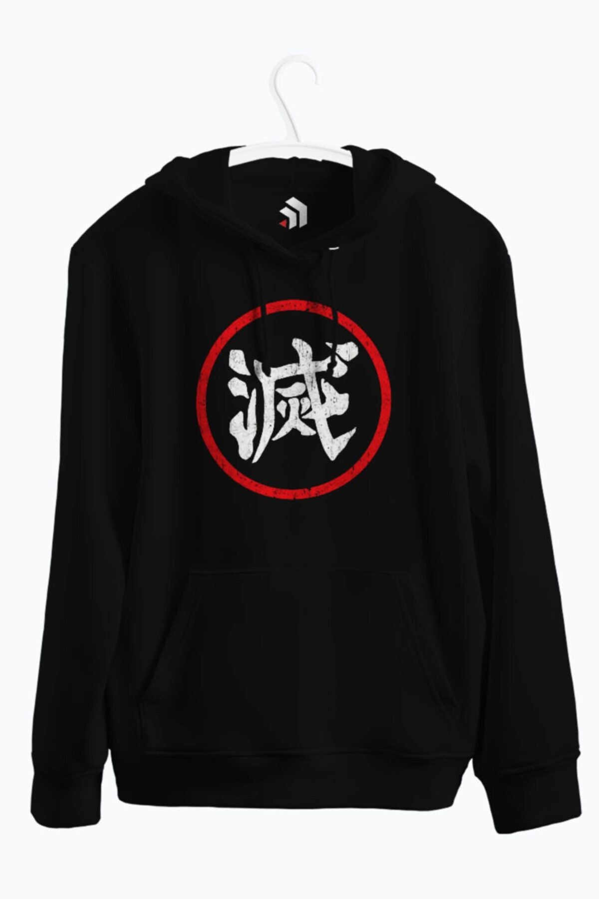 Demon Slayer Corps Symbol Anime Baskılı Kapşonlu Sweatshirt