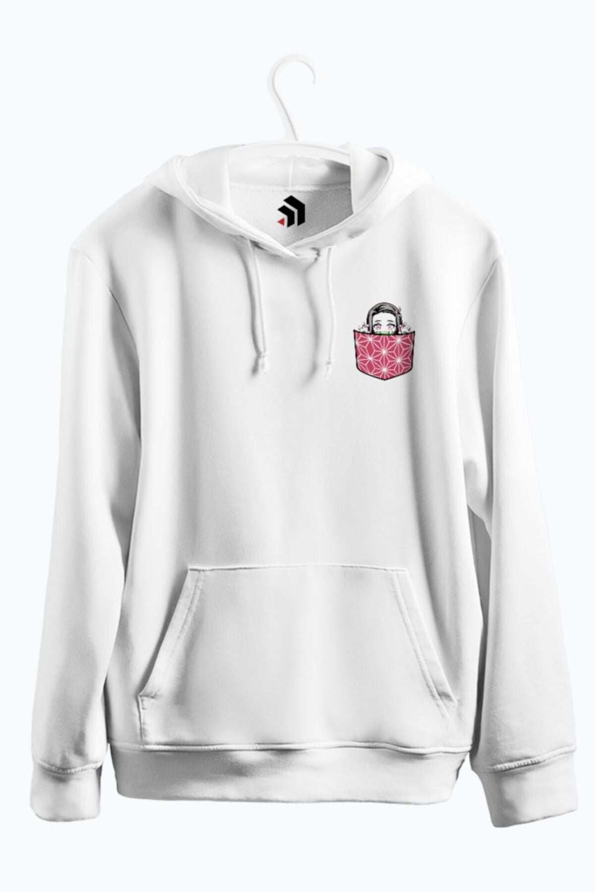 Demon In My Pocket Anime Baskılı Kapşonlu Sweatshirt