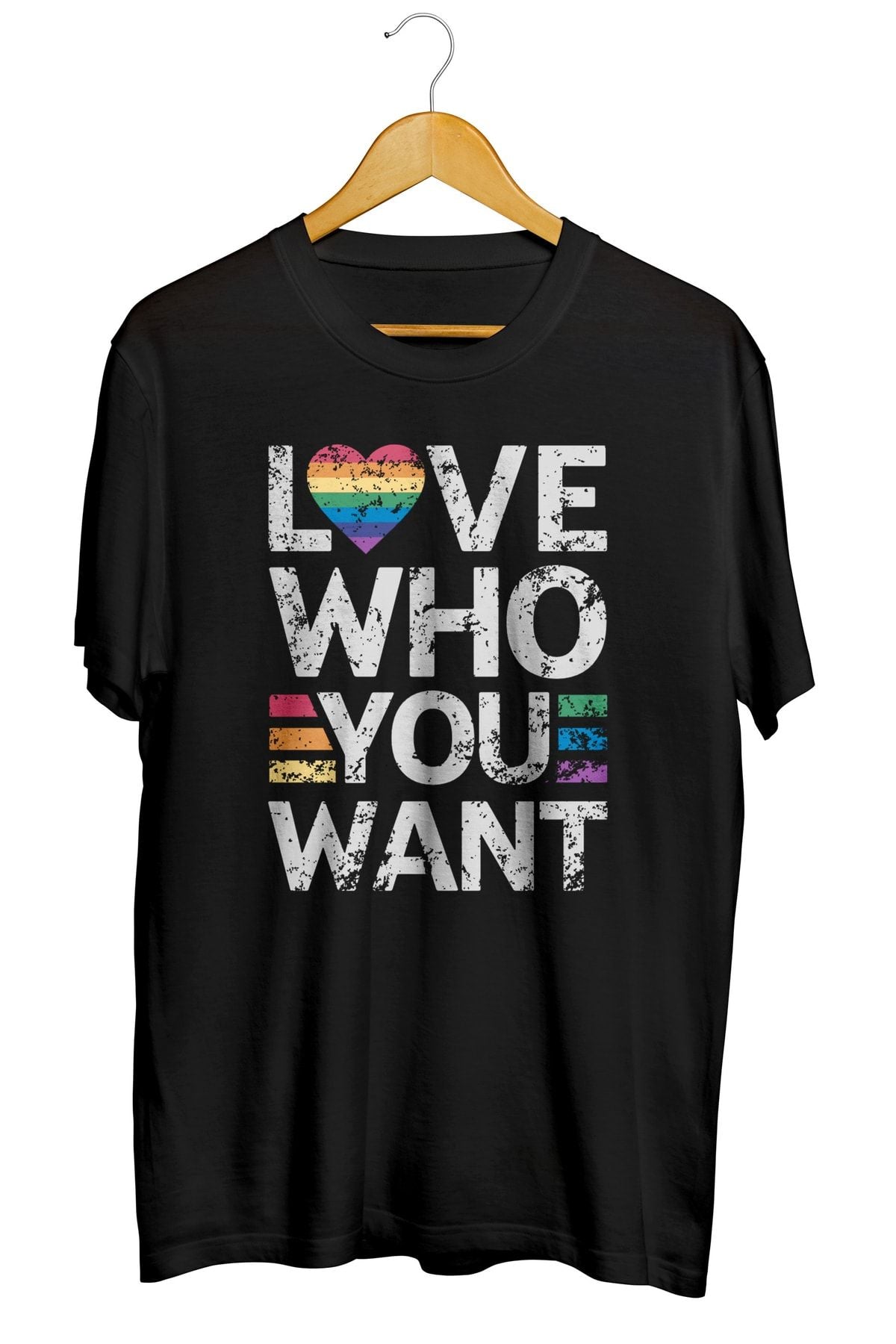 Love Who You Want Baskılı Unisex Tişört