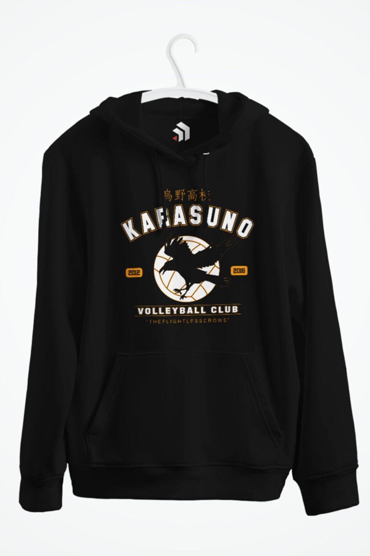Anime Haikyuu Karasuno Baskılı Kapşonlu Sweatshirt