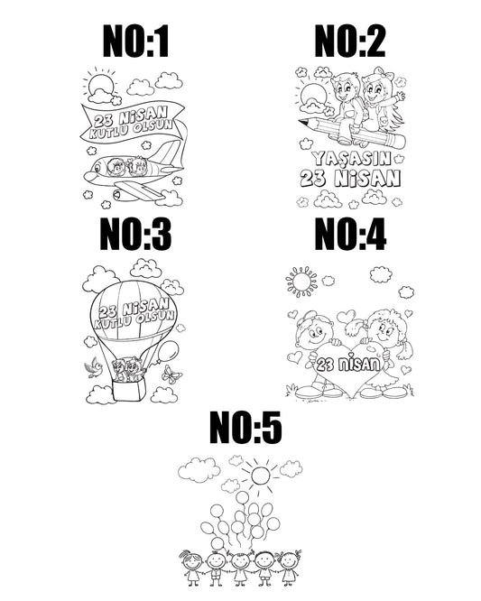 Beyaz 23 Nisan Mutfak Önlüğü - Çocuklar İçin Özel Tasarım